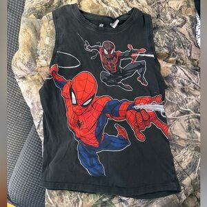 H&M Kids Black Spider-Man Miles Morales Graphic Tank